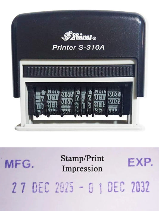 MFG & EXP Double Date Stamp – Fast, Accurate & Professional Product Date Marking | Stampify.pk